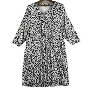 Anthony's Resort Wear Dress Women's 1X Animal Print  3/4 Sleeve Cruise Stretch